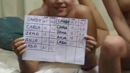 Русские девушки измеряют у кого глубже влагалище