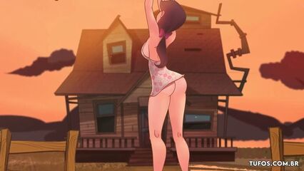 Мультфильм Развешивание трусиков на бельевой верёвке [Rus]