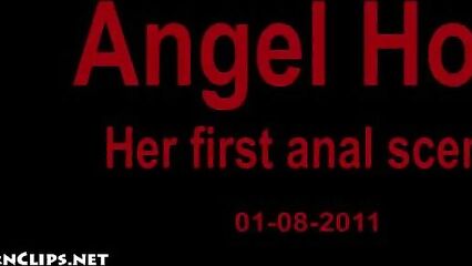 Реально первый раз в анал с худой блондинкой!