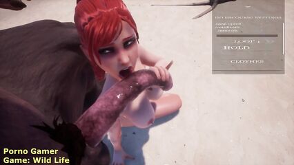 Отрывок из порно игры Wild Life: Секс с минотавром
